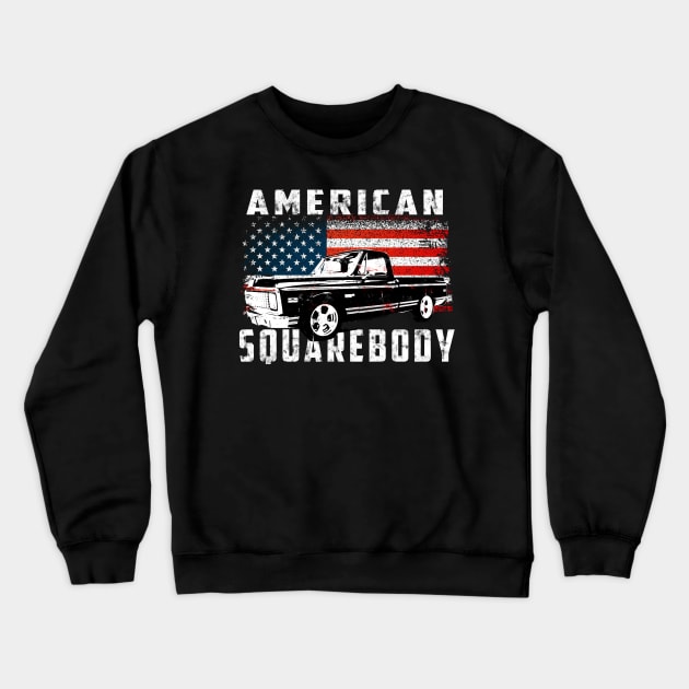 Chevrolet C10 K5 SquareBody 73-87 Chevy Truck Classic American C-10 Square Body Pickup Truck Crewneck Sweatshirt by JayD World